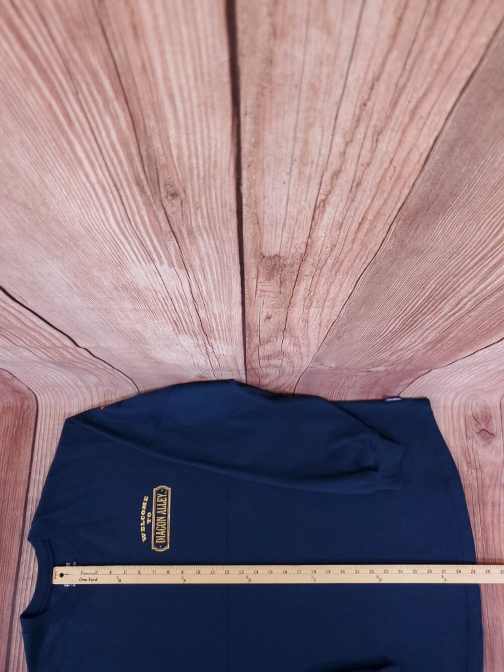 Harry Potter Wizarding World Spirit Jersey Shirt Large Navy Gold Diagon Alley - Picture 13 of 13